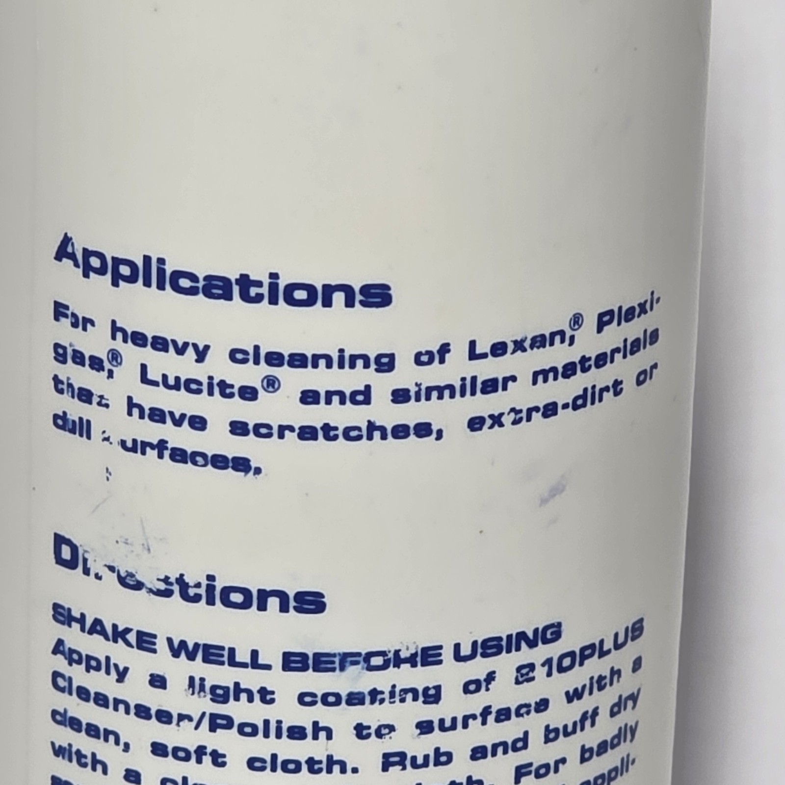 NEW 210 Plus Plastic Scratch Remover Cleanser & Polished 7.5 oz Sumner Lab
