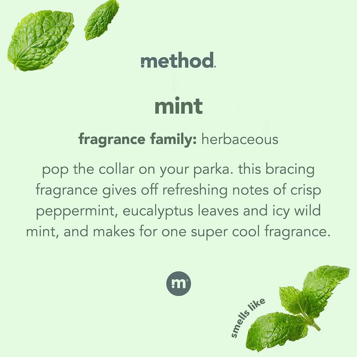 Method Glass Cleaner + Surface Cleaner, Mint, 28 Ounce, 8 Pack, Packaging May