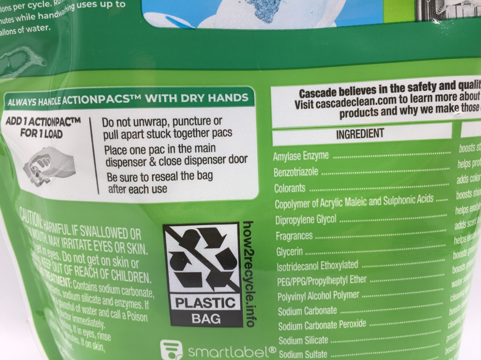 Cascade 80675 Original Fresh Scent ActionPacs, 25 CT. New Sealed Package