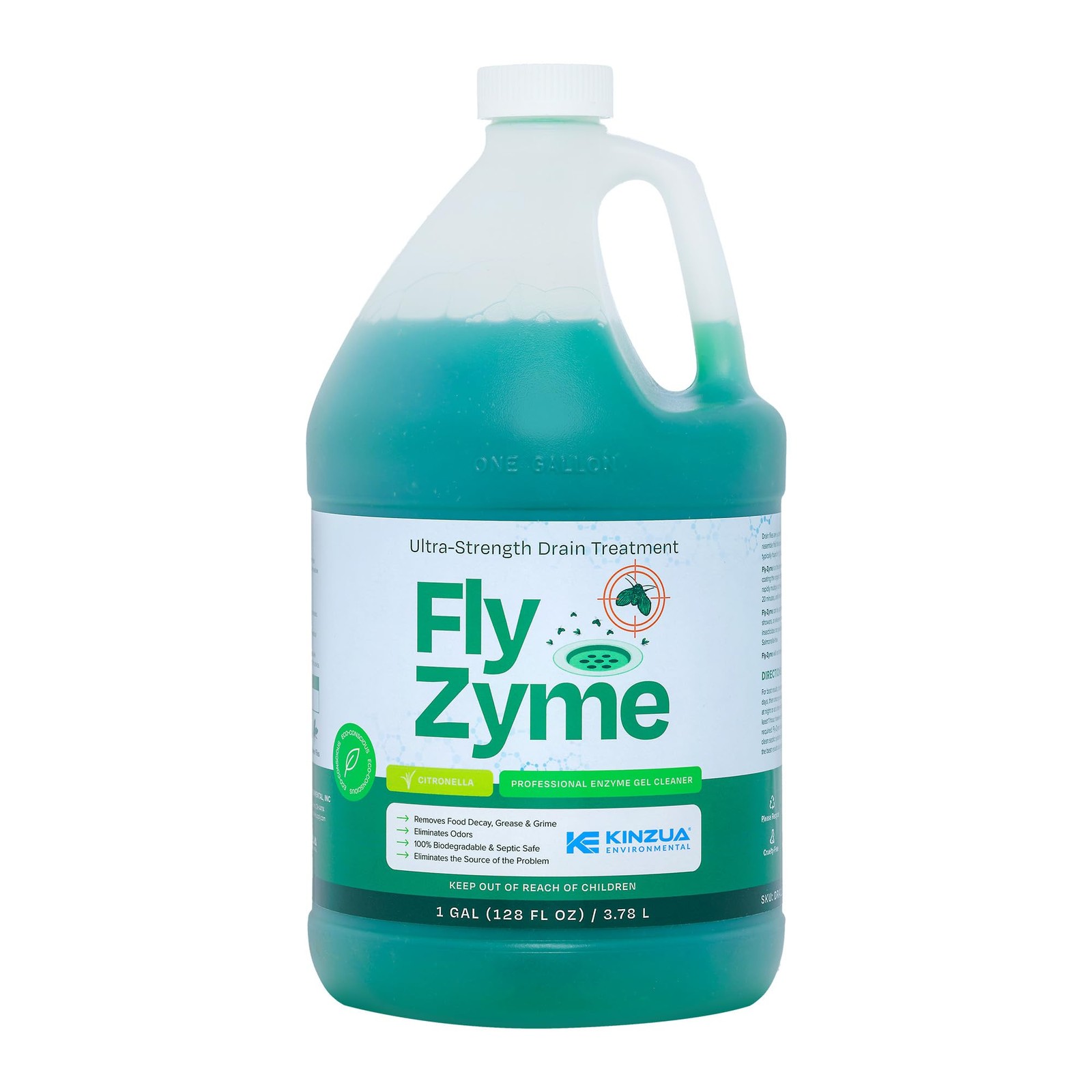 Enzyme Drain Cleaner Highly Concentrated Citronella Scented Organic 1 Gallon
