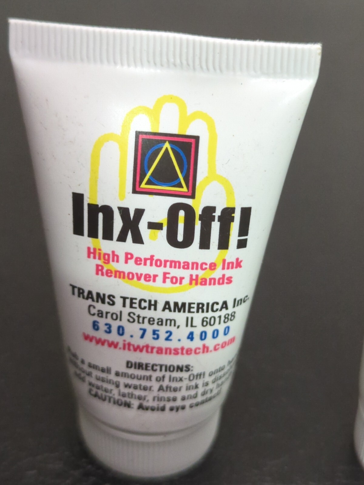 Lot Of 2 INX-OFF! High Performance Ink & Stain Remover 2oz Bottle For Hands