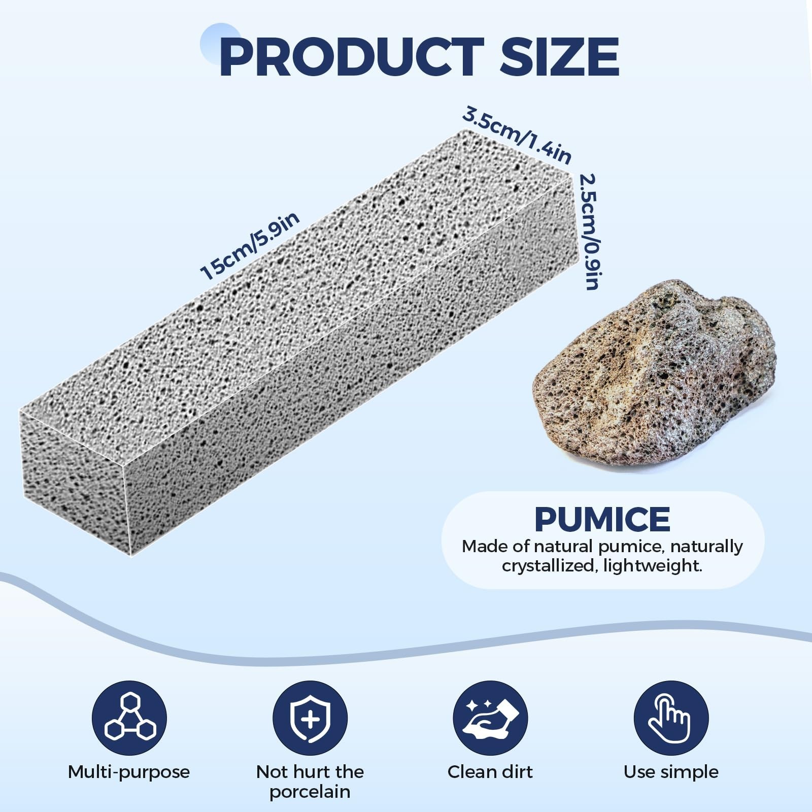 21 Pumice Stones for Toilet Bowl Cleaning – Removes Hard Water Rings, Multi-Surf