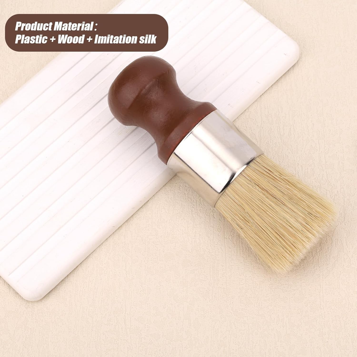 Short Handle Salve Brush for Furniture, Leather & Wood Care Number of Items: 1