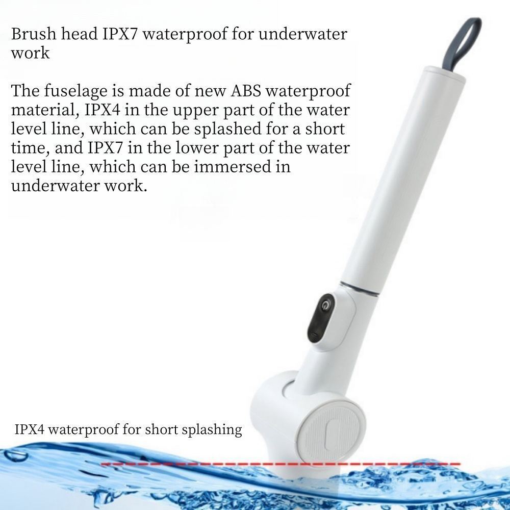 Electric Spin Scrubber for Cleaning with 1500mAh Batteries 8 Brushes/Brush head