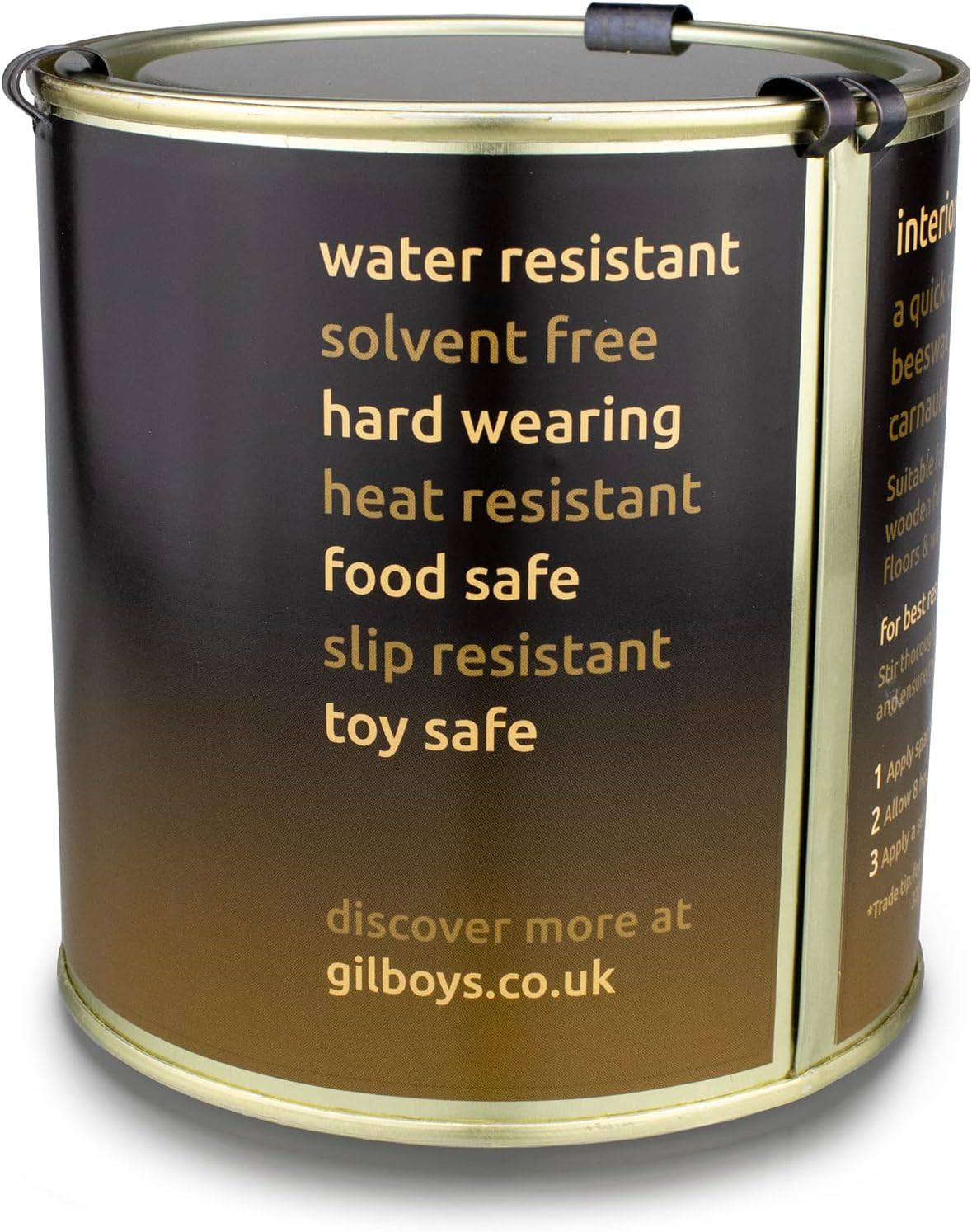 Hard Wax Oil – Interior Wood Finish – 500Ml – All Natural, Quick Drying, Water &