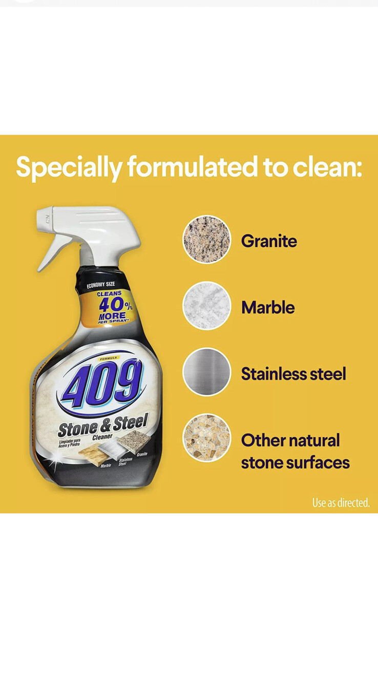 Formula 409 Stone and Steel Cleaner Spray Bottle 32 oz Marble Stainless Granite