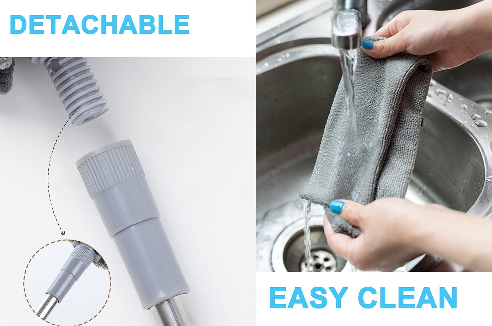 Upgraded Under Appliance Cleaning Gadgets, Microfiber Gap Duster, Skinny Flat…
