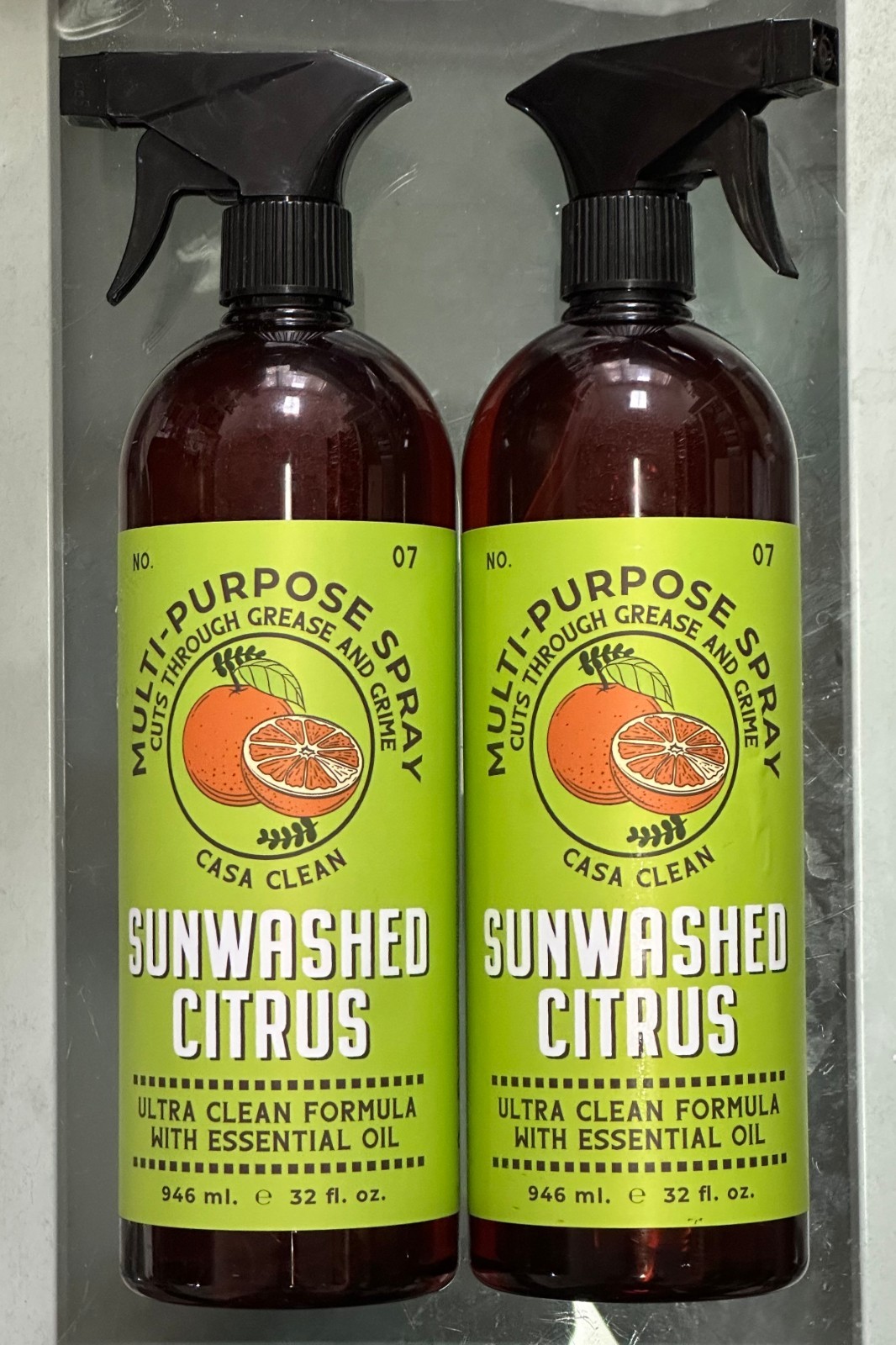 (2-Pack) KITCHEN REFRESHER Cleaner Odor Eliminator Deodorizer ~ SUNWASHED CITRUS