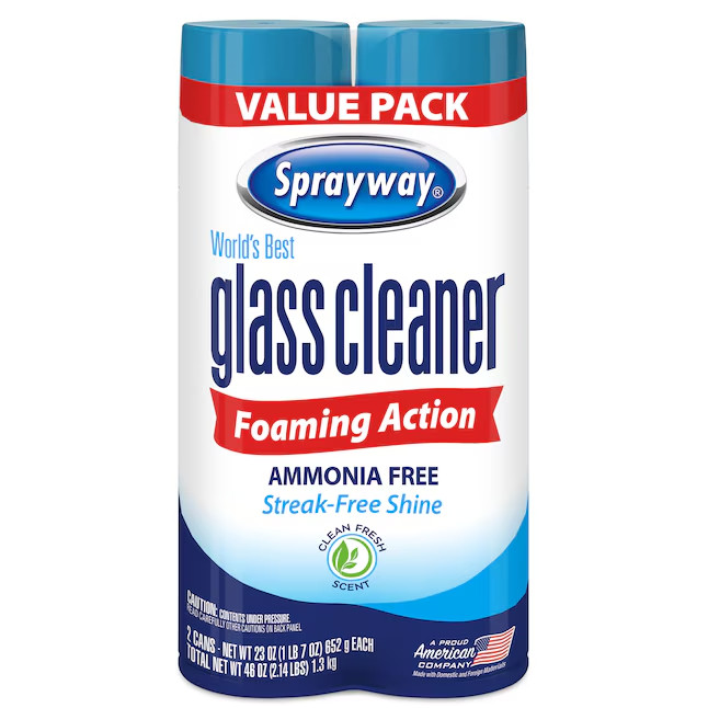 2 PACK Sprayway World’s Best Glass Cleaner, Value Pack, 23OZ