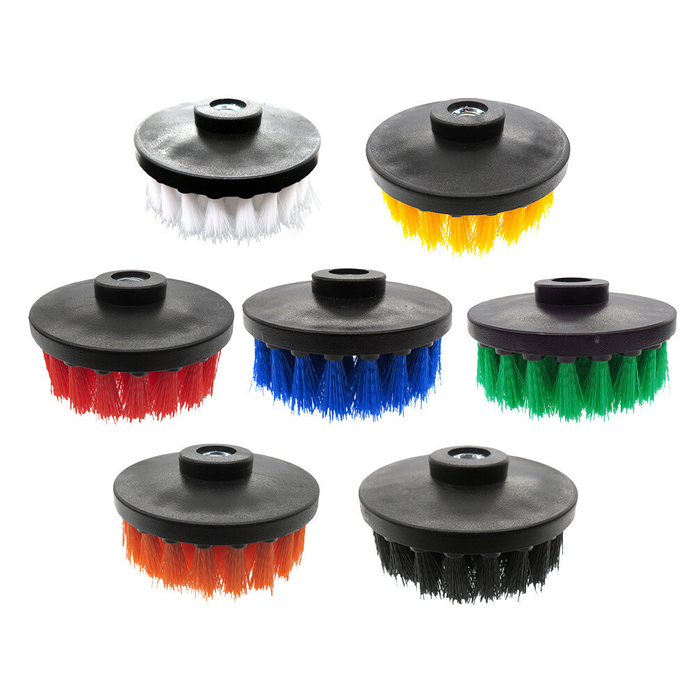Scrub Brush Upholstery Car Seat Carpet Mat 4″ 5″ Round Power Drill Attachment