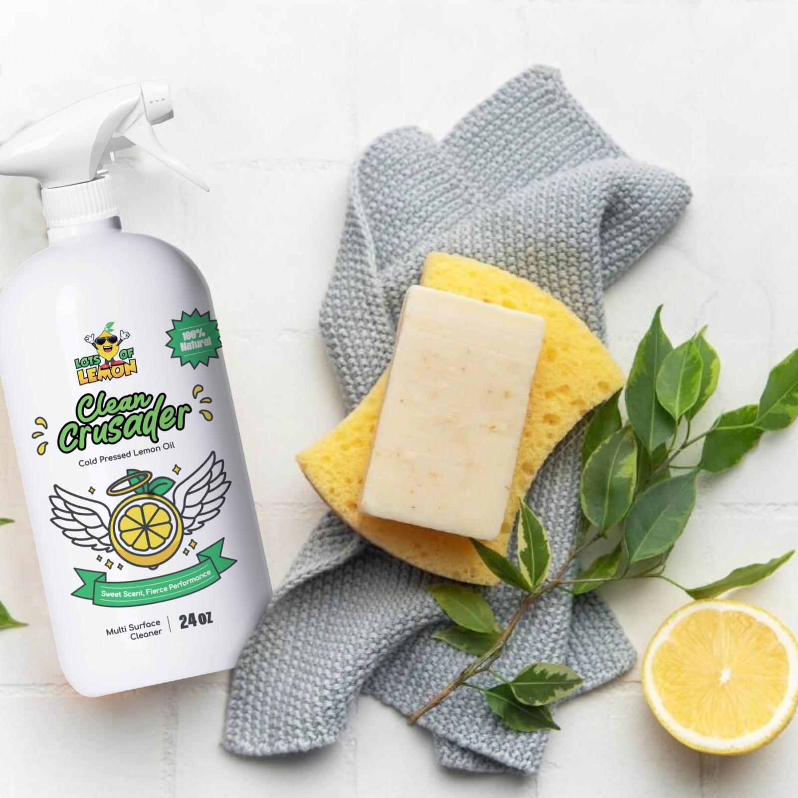 – Clean Crusader Cold Pressed Lemon Oil All Purpose Cleaning Spray for Kitche…