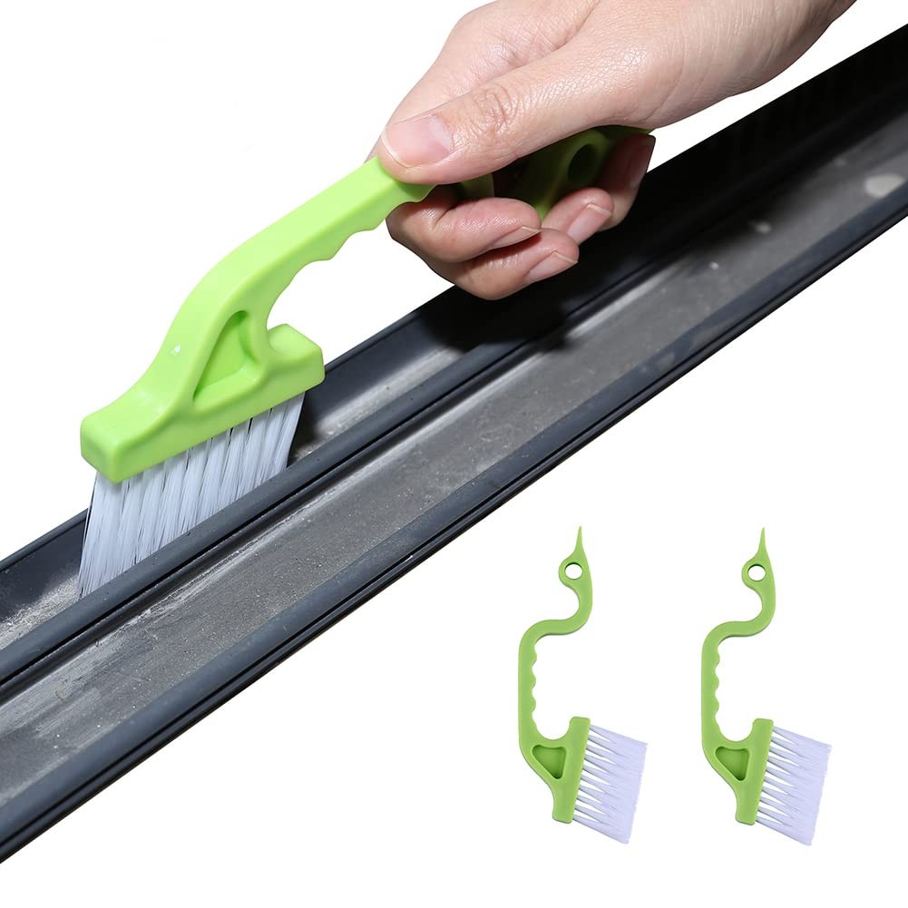 2pcs Handheld Groove Gap Cleaning Tools Door Window Track Kitchen Cleaning Brush