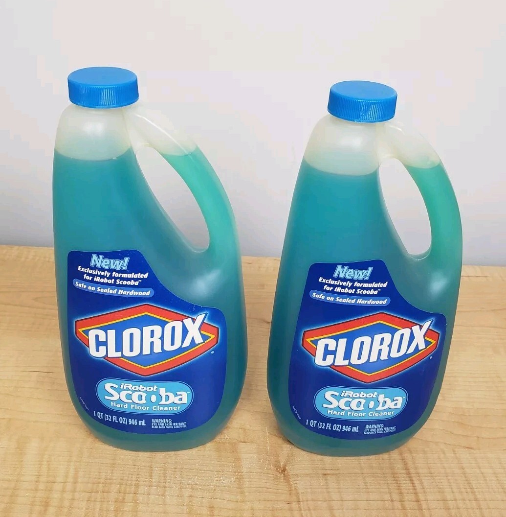 Lot of 2 Clorox iRobot Scooba Hard Floor Cleaner Solution 32 oz Bottles Sealed