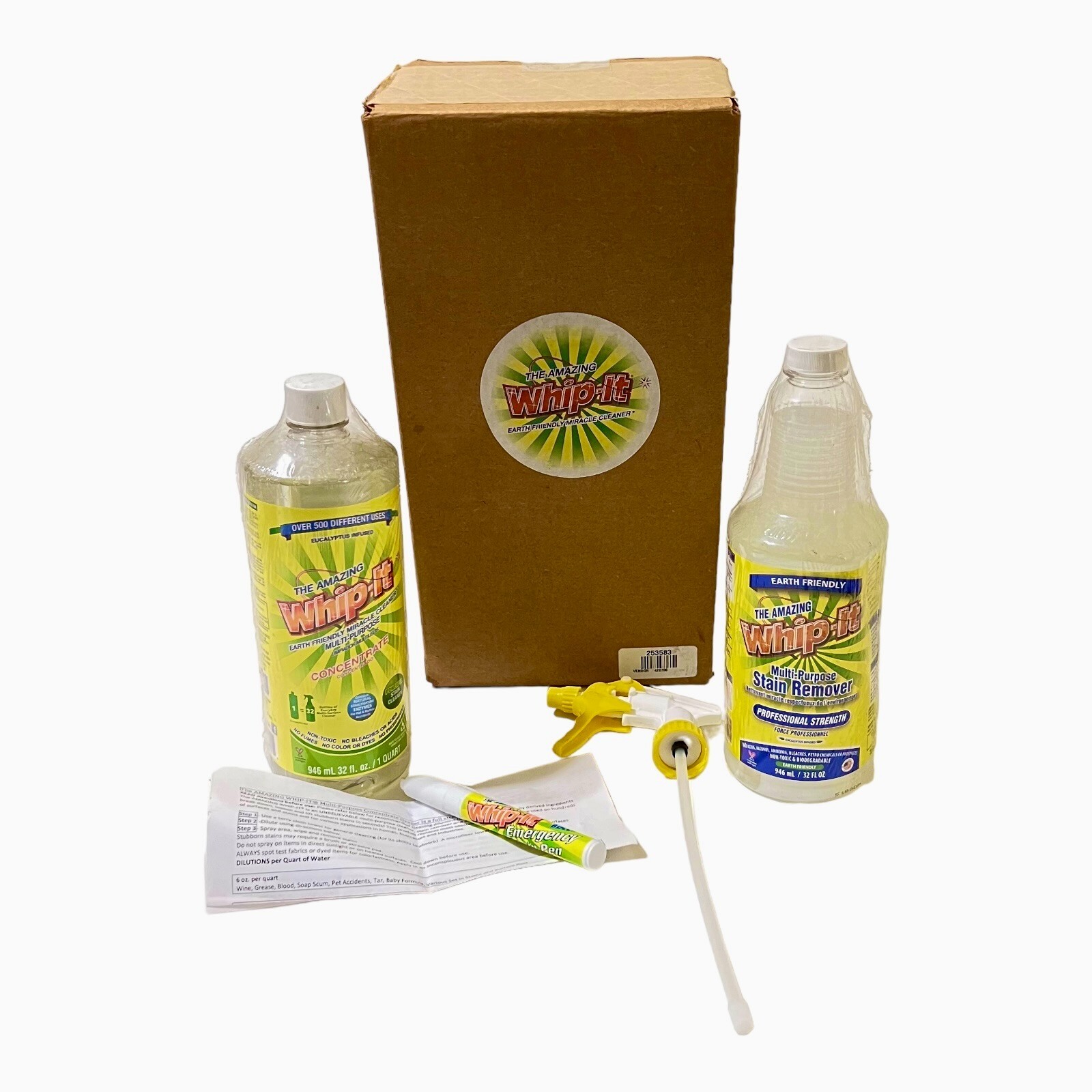Whip-It Multi Purpose Cleaner & Stain Fighting Kit 32oz Concentrate 32oz Promix