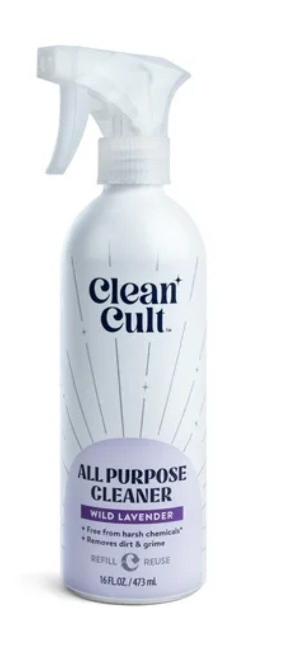 Clean Cult All Purpose Cleaner, Metal Pump, Wild Lavender, 16 Fl Oz