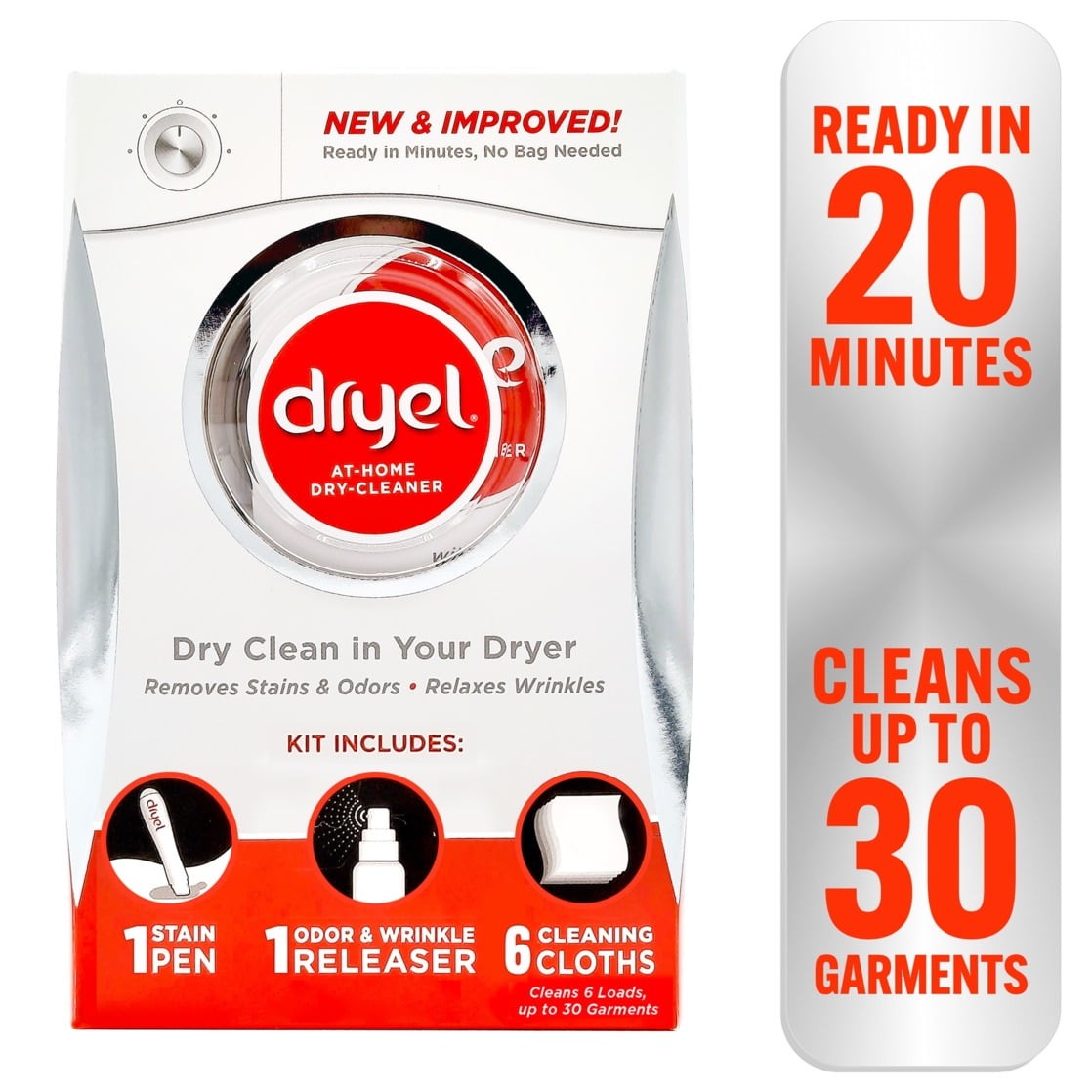 At Home Dry Cleaner Kit 6 Count Laundry Cleaning Cloths for Clothes Refresh