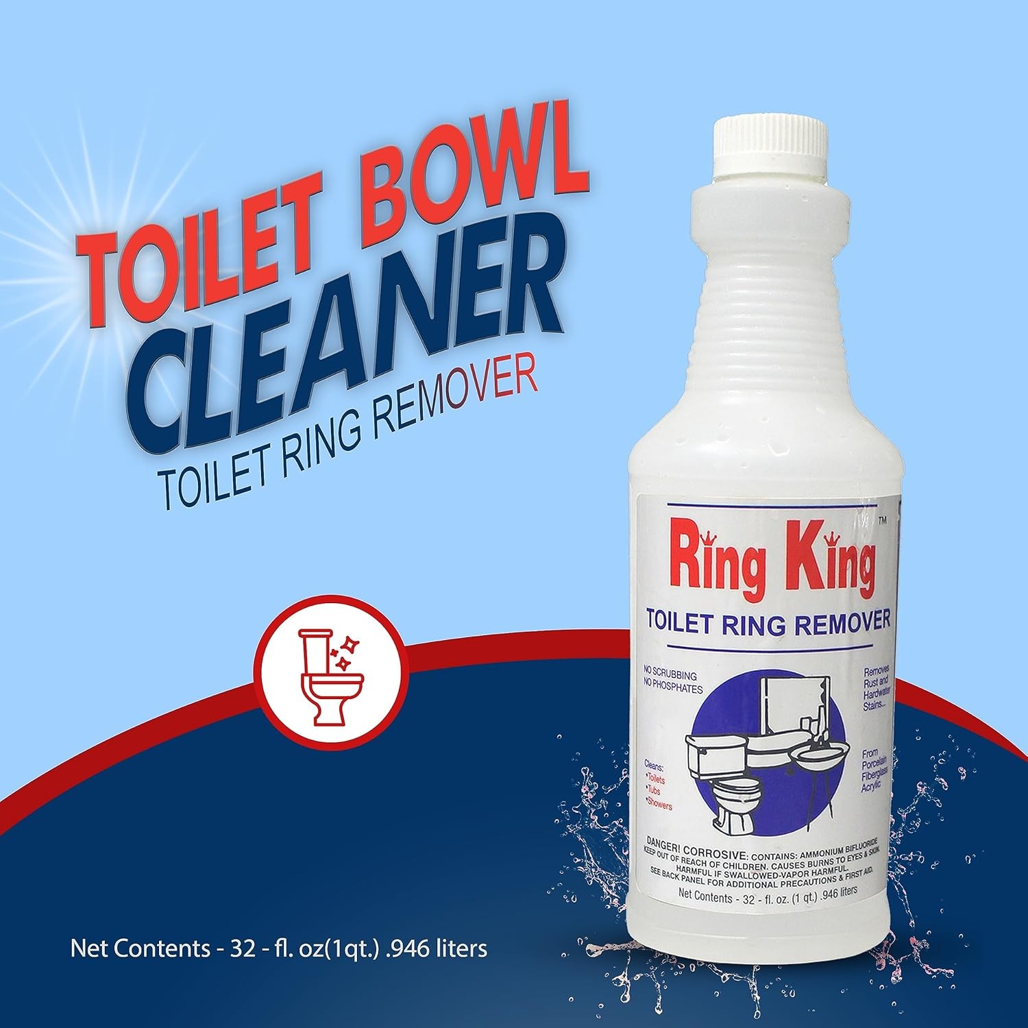 Ring King Toilet Bowl Cleaner Liquid 32oz
