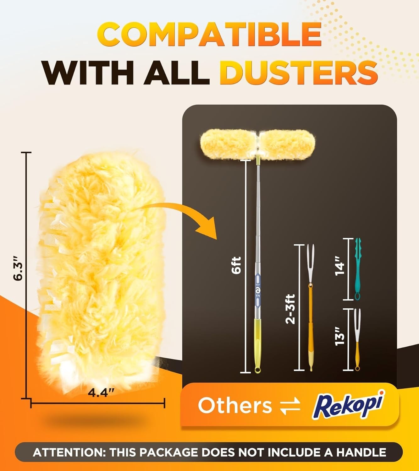 Heavy Duty Duster Refills for Swiffer 30 Count 360° Large Multisurface Unscented