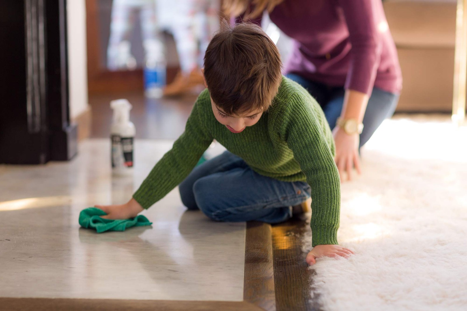 Granite Cleaner and Polish – Stone Countertop Cleaner for Marble, Quartz, Sla…