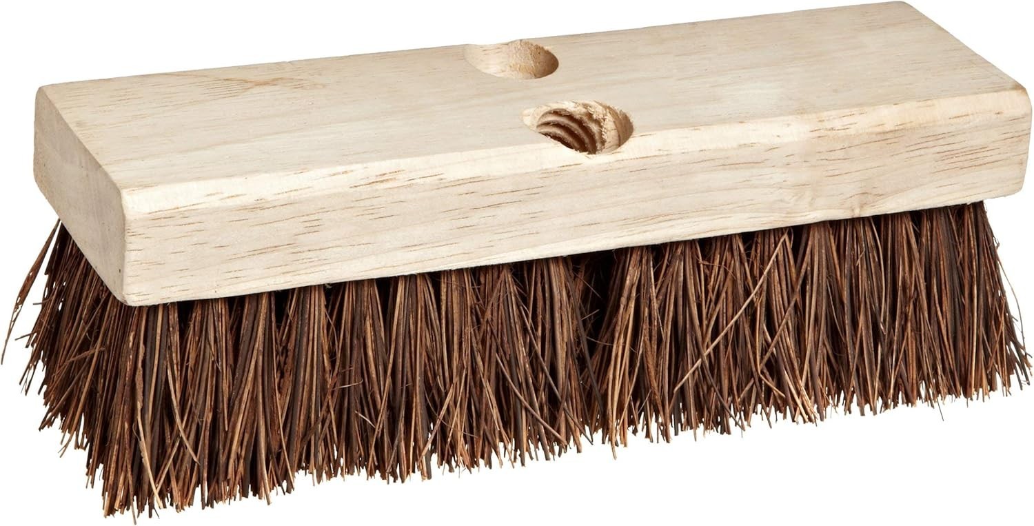 9″ Palmyra Fill Deck Scrub Brush – Heavy-Duty Wood Block for Tough Cleaning