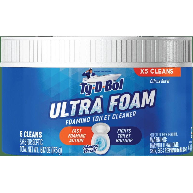 Ultra Foam Toilet Cleaner Citrus Scent Foaming Action Removes Stains 5 Uses