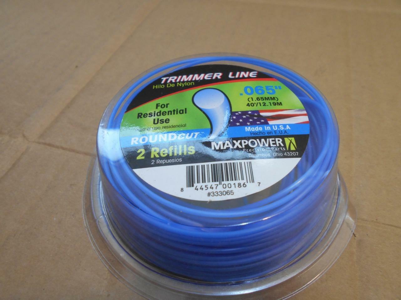 Max Power .065 Round Cut for Residential Use 2 Refills 333065 Qty 12 ~