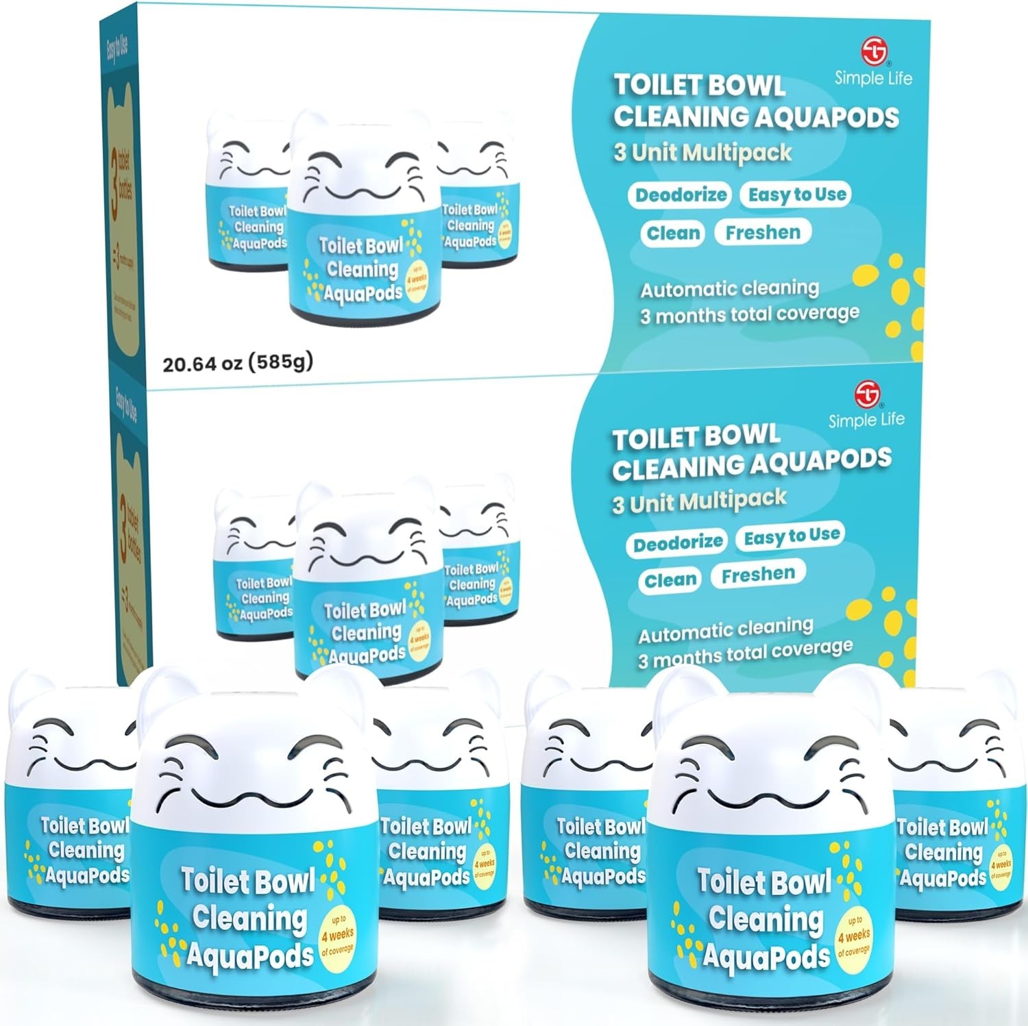 Effortless Long-Lasting Toilet Bowl Cleaner – Non-Toxic & Eco-Friendly (6 Pack)