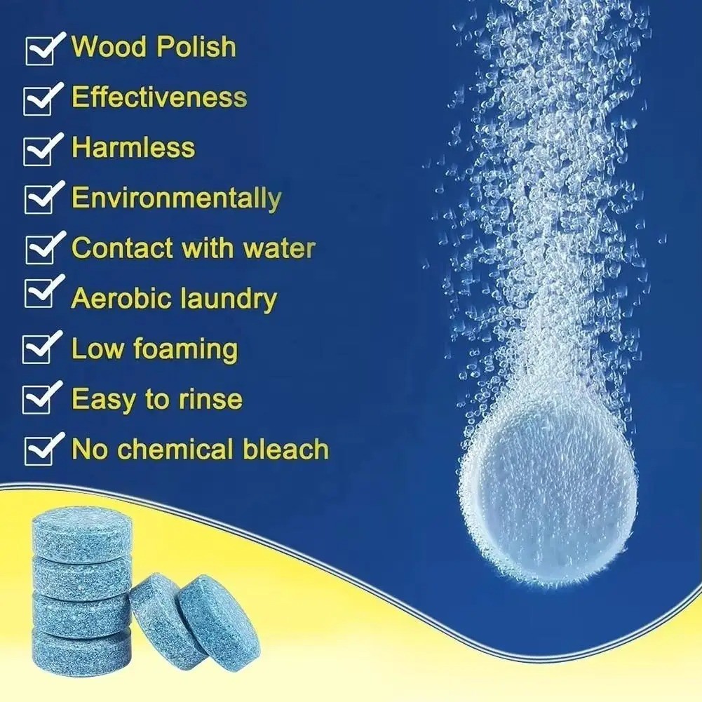 Car Windshield Washer Tablets 40Pcs Car Glass Wiper Fluid Concentrated Clean Tab