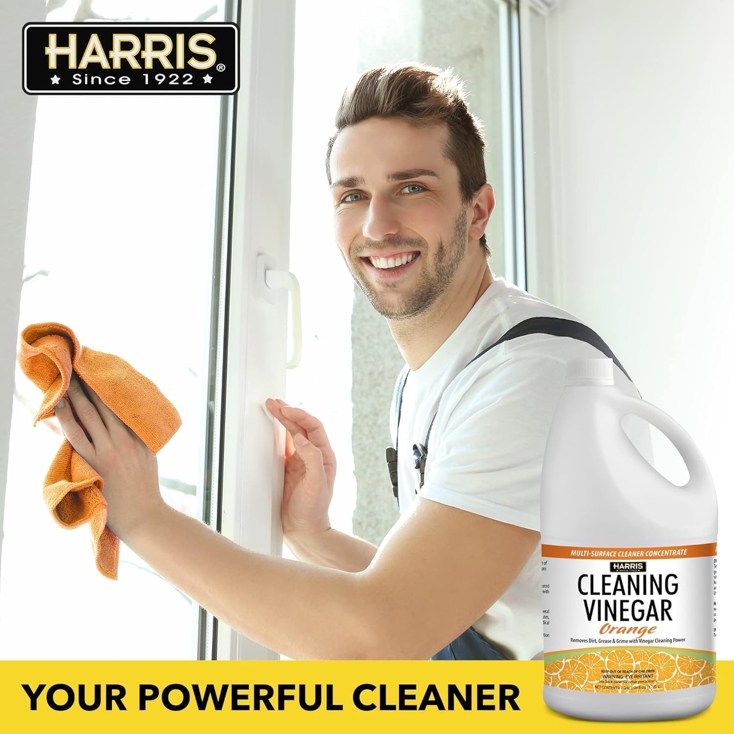 Natural 128oz Multi-Purpose White Vinegar Cleaner with Refreshing Orange Scent