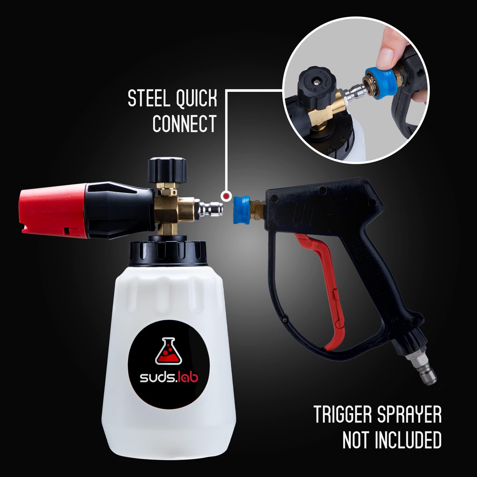 Suds Lab F1 Professional Foam Cannon with 32 Ounce Canister