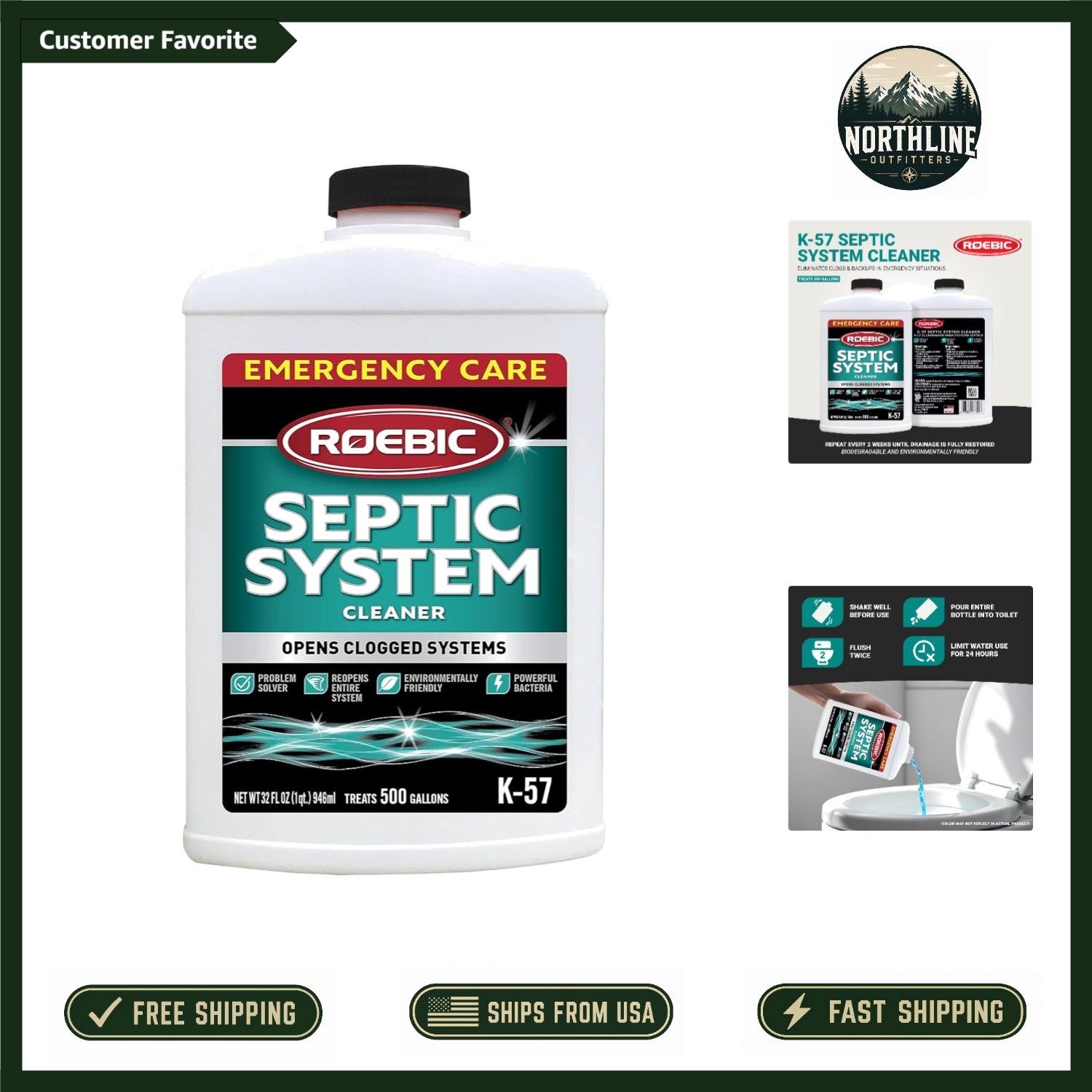 32 Oz Septic Treatment – Prevent Clogs & Restore Systems Safely & Efficiently