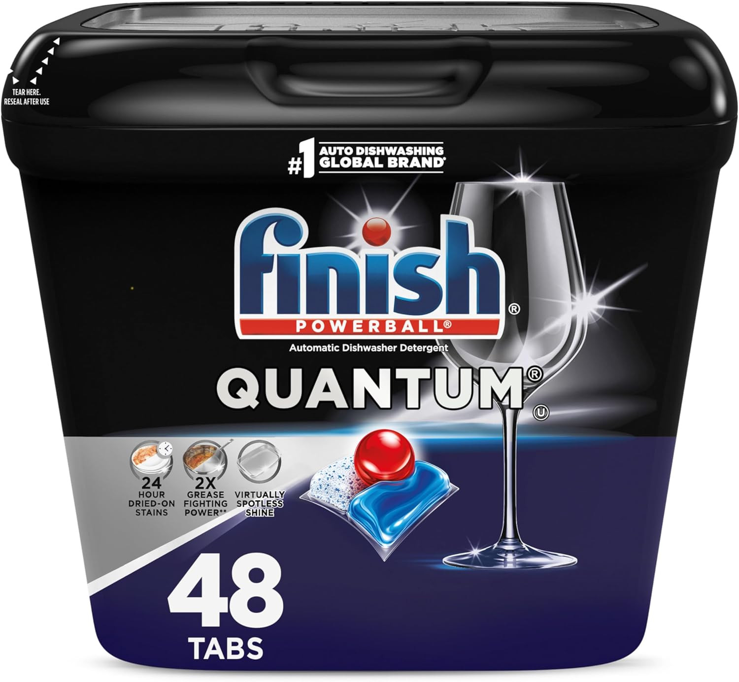 Quantum Dishwasher Pods, No Pre-Rinse Dishwasher Detergent Soap Removes 24HR Dri