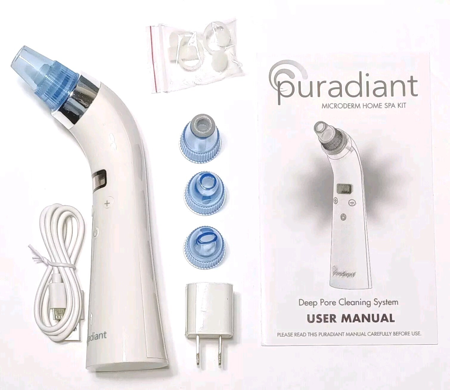 Puradiant Deep Pore Cleansing System Blackhead Removal Device USB Rechargeable