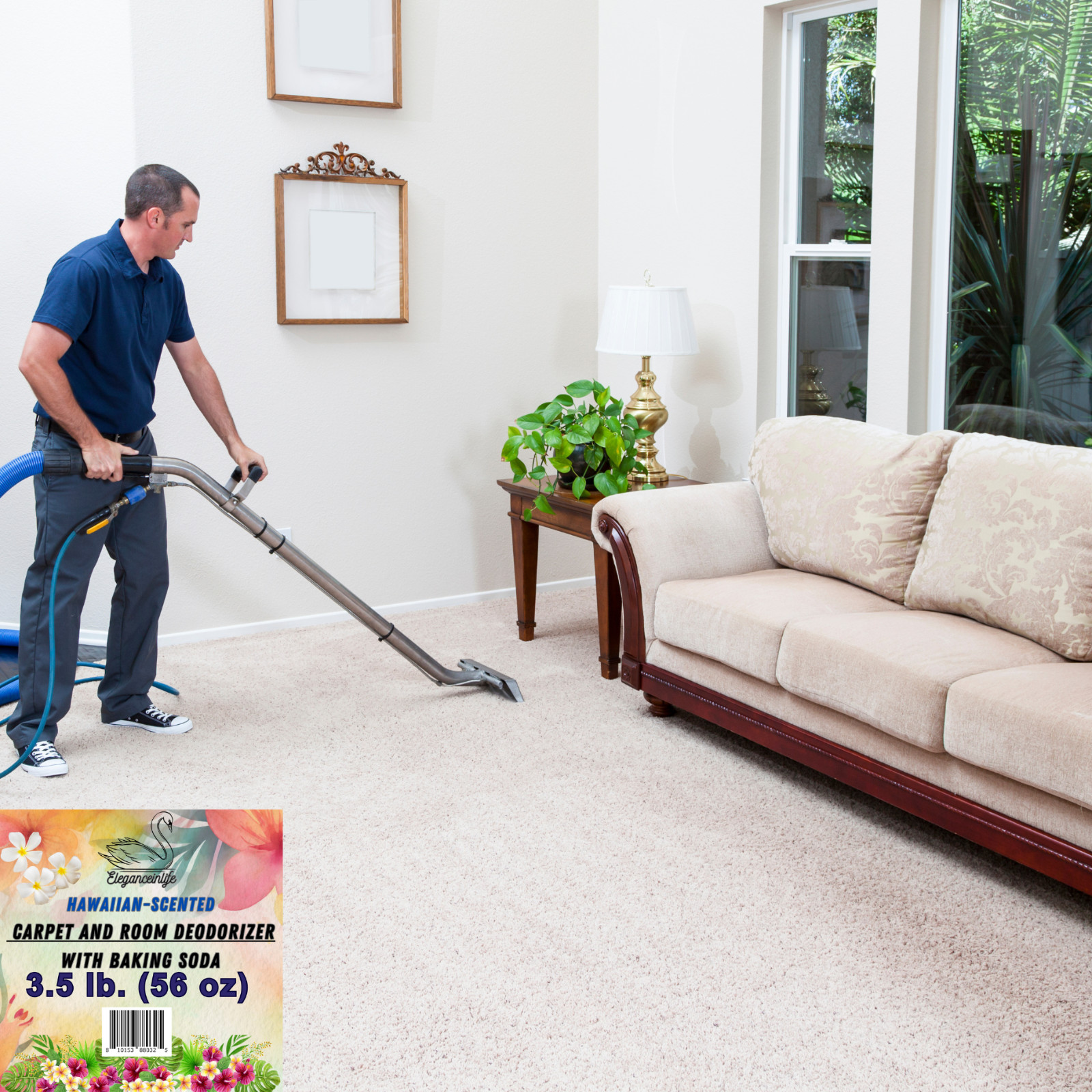 Eleganceinlife Hawaiian-Scented Carpet and Room Deodorizer Baking Soda, 3.5 LB.