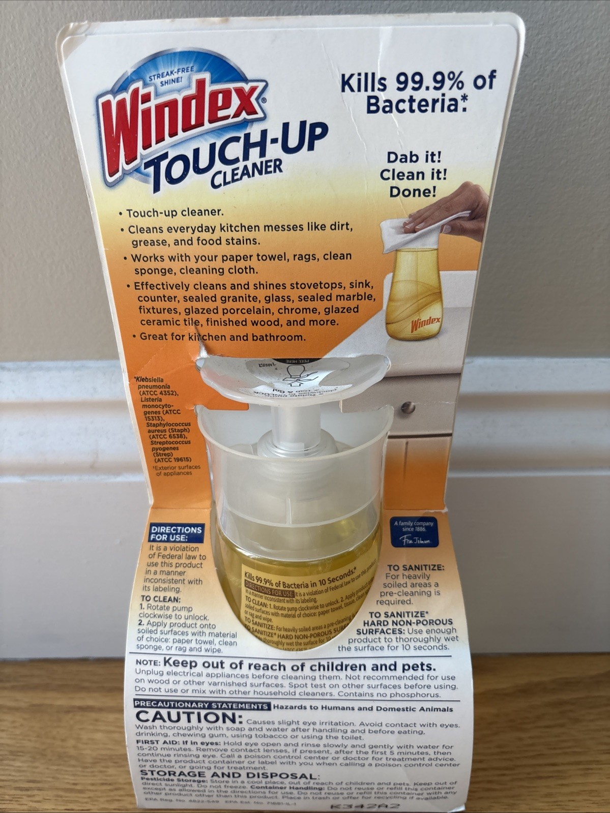 Windex Touch-Up Cleaner Multi-Surface, 10 Oz, Glistening Citrus