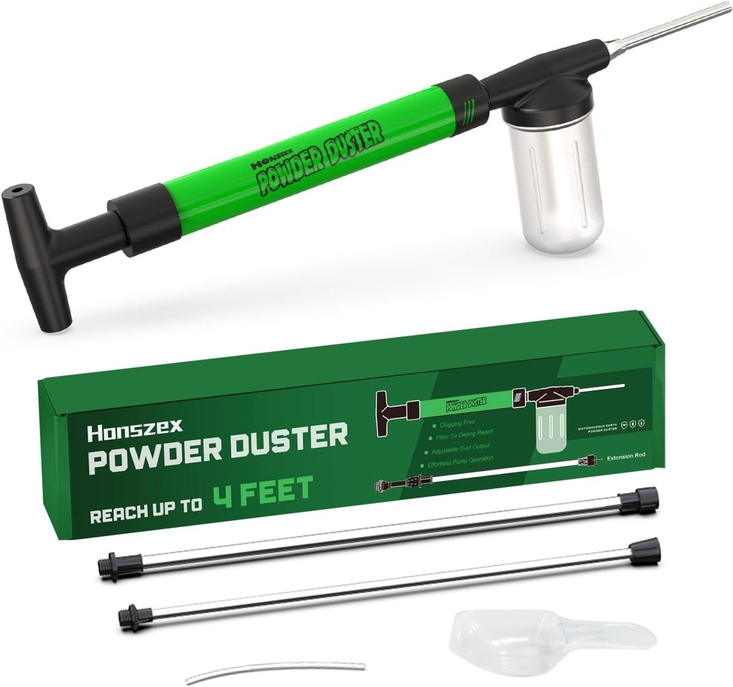 Diatomaceous Earth Duster, Extendable Reach Up to 4 Feet, Indoor and Outdoor