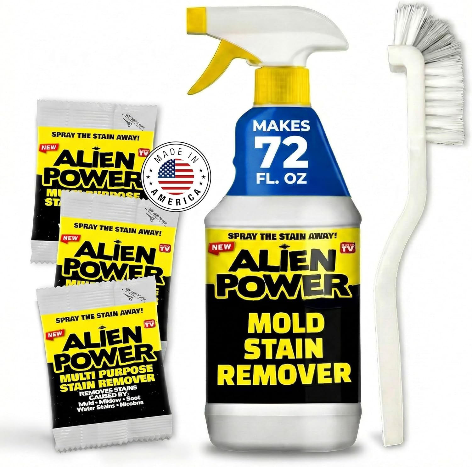 72 Fl Oz Alien Power Instant Spray – Multi-Purpose Mold & Mildew Remover 3-Pack