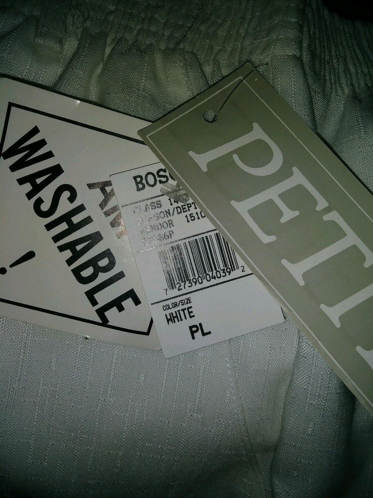 APPARENZA PETITE PULL-ON A SKIRT WHITE WITH SIDE POCKETS SIZE P/L NWT POLY RAYON