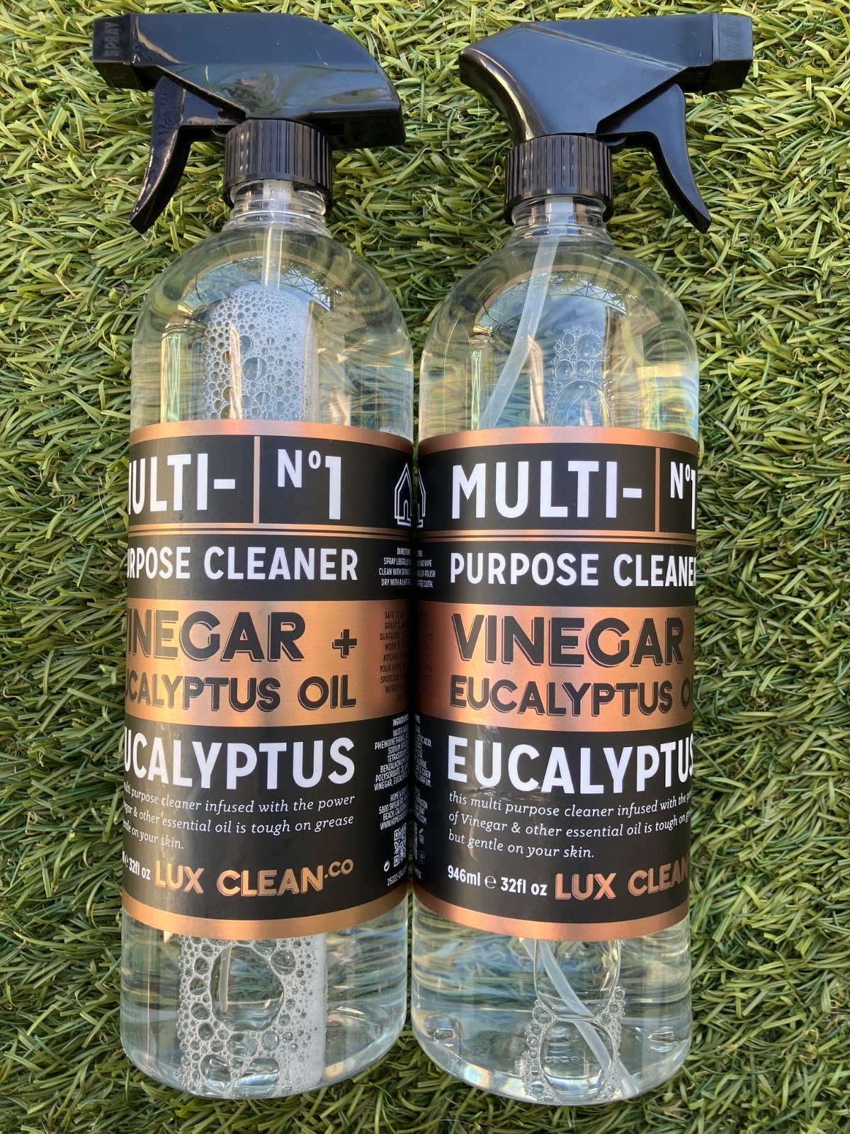 2X Lot- LUX CLEAN- VINEGAR + EUCALYPTUS OIL Multi Purpose Cleaner Kitchen Spray