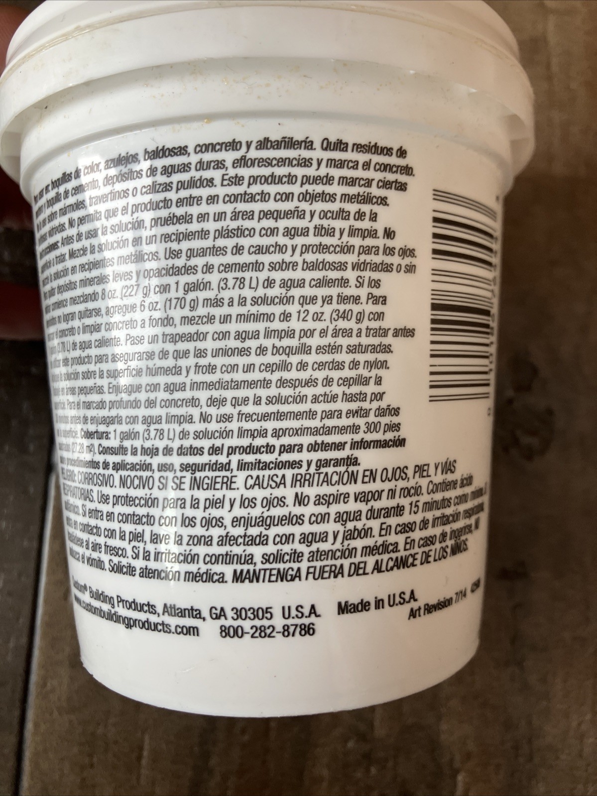 TILELab 1 Lb. Crystals Sulfamic Acid Cleaner TLSACRA1 Tile Grout Haze Residue