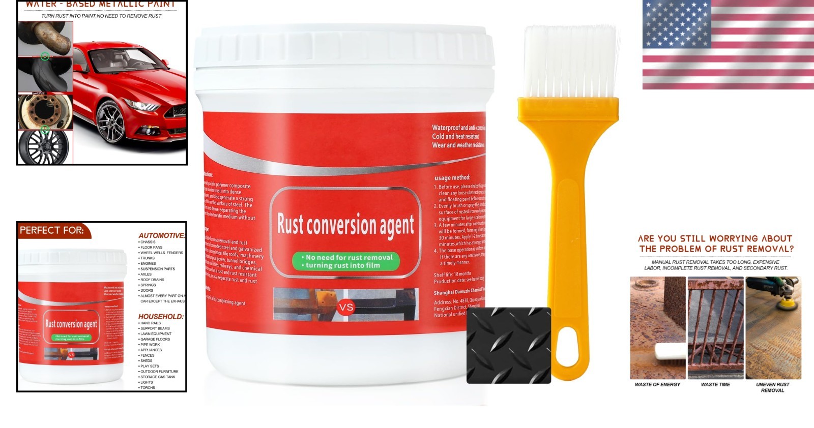 Professional Rust Converter & Remover 300g – Long-Lasting Protection For Metal