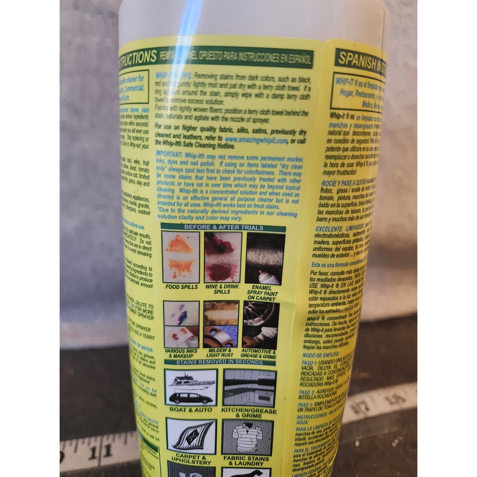 The Amazing Whip-It Concentrate Multi Purpose Miracle Cleaner Non Toxic 32 oz