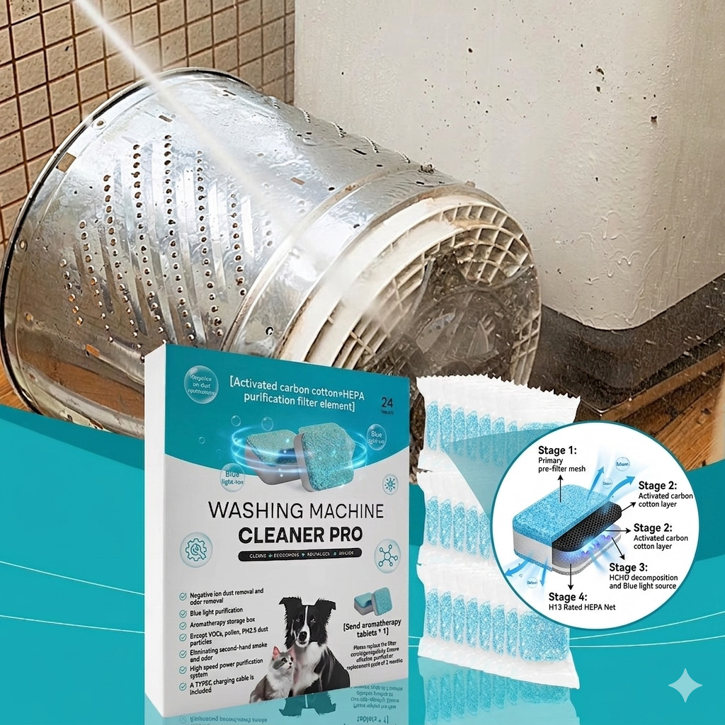 Uproot Clean Washing Machine Cleaner Tablets – 12 Pack for a 12 Month Supply. Fo