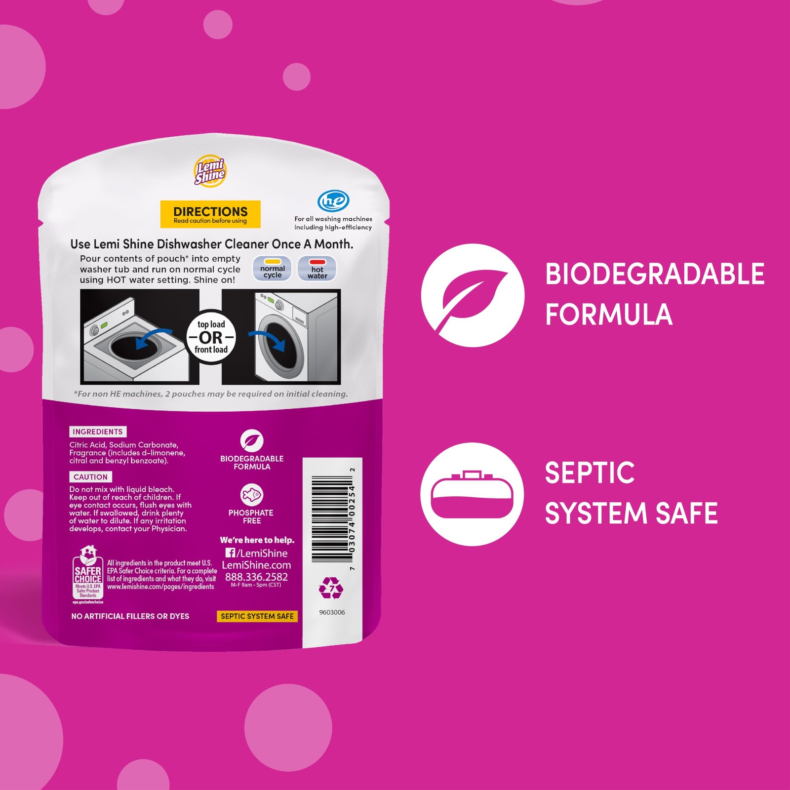 1 PC Washing Machine Cleaner Restore Performance Biodegradable Descaler Wash