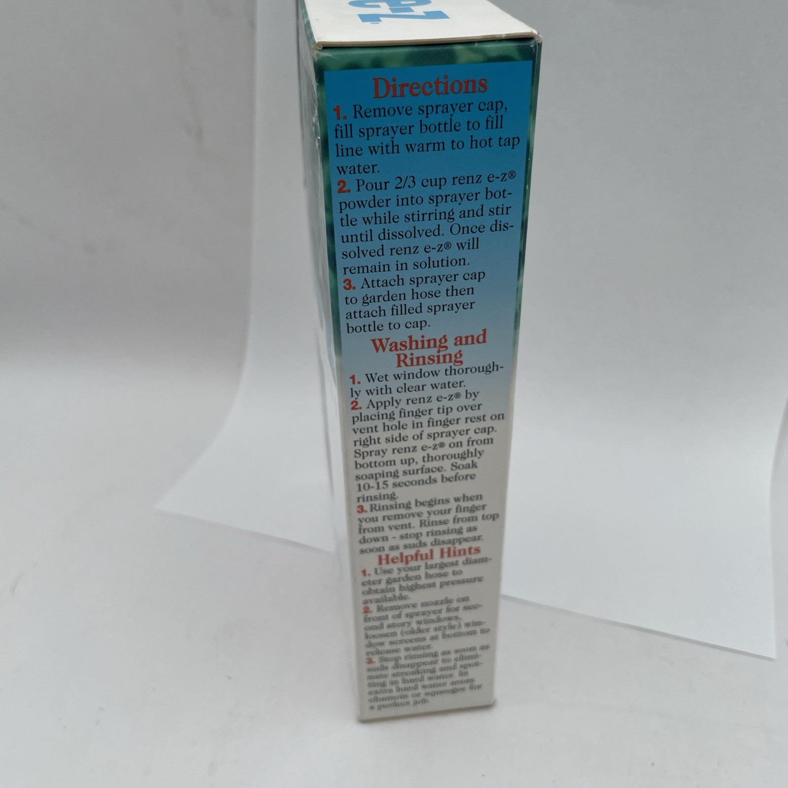Renz E-Z Sprayer Refill Window spray cleaner 16oz Box See Fill Line