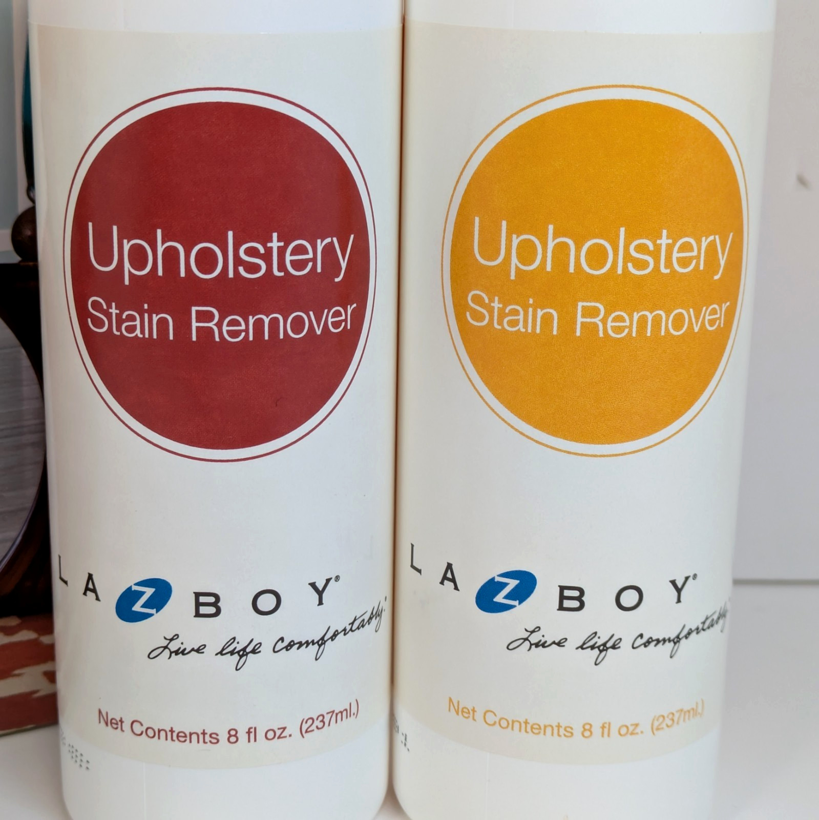 LaZBoy Fabric Care Kit Red and Gold Upholstery Stain Remover Spray Lazy Boy NEW
