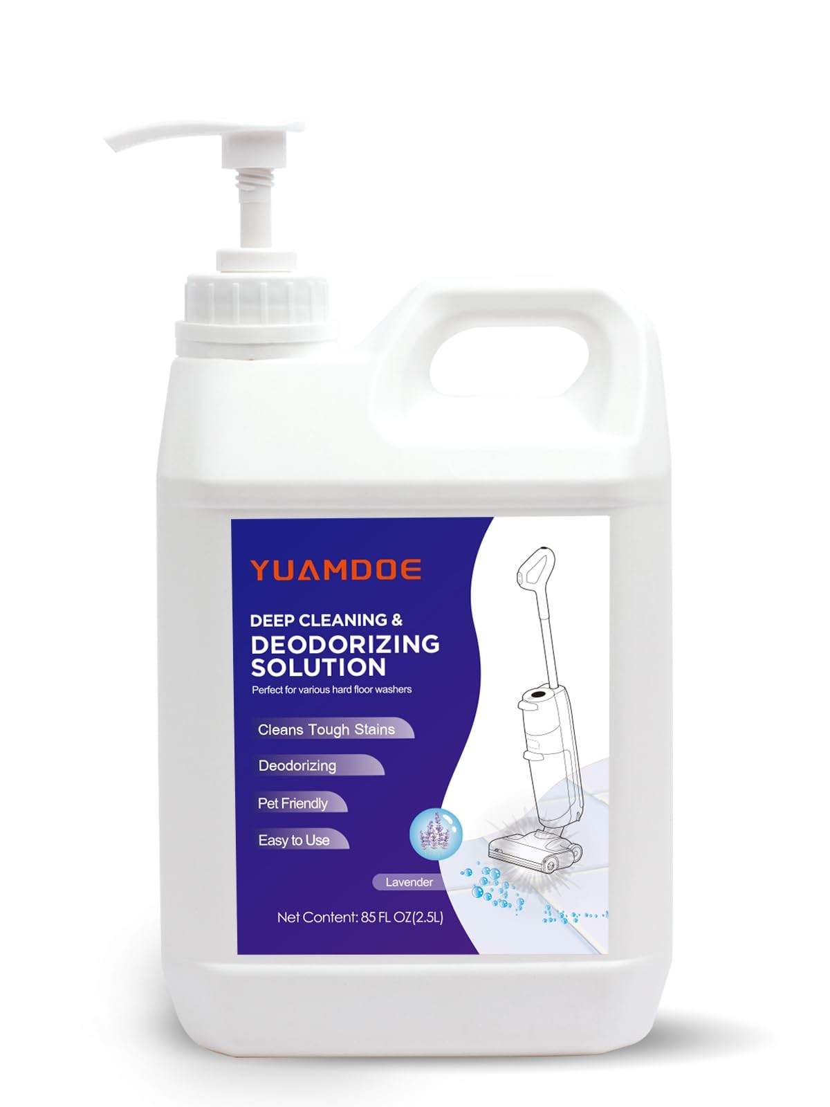 Yuamdoe Deep Cleaning Deodorizing Solution, 85FL OZ/2.5L, Designed for Tinec…