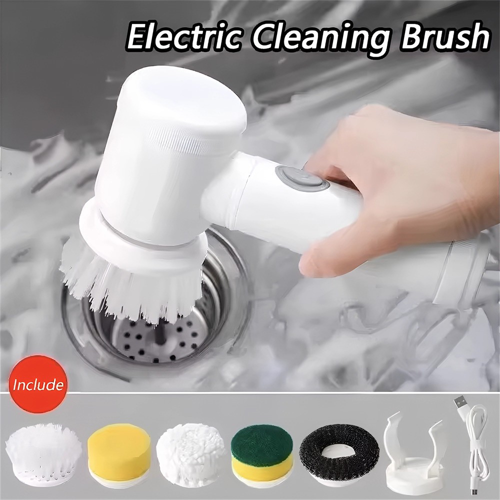 Electric Cleaning Brush Kitchen Bathroom Toilet Portable Powerful Clean Brush