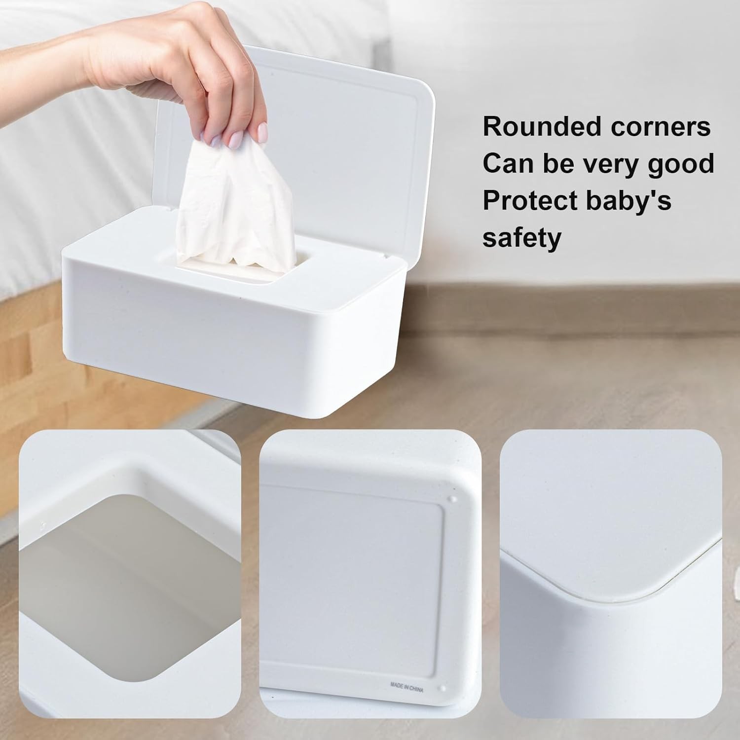 1 Pcs Diaper Wipes Dispenser Refillable Wipe Container Wipe Container W/ Sealing