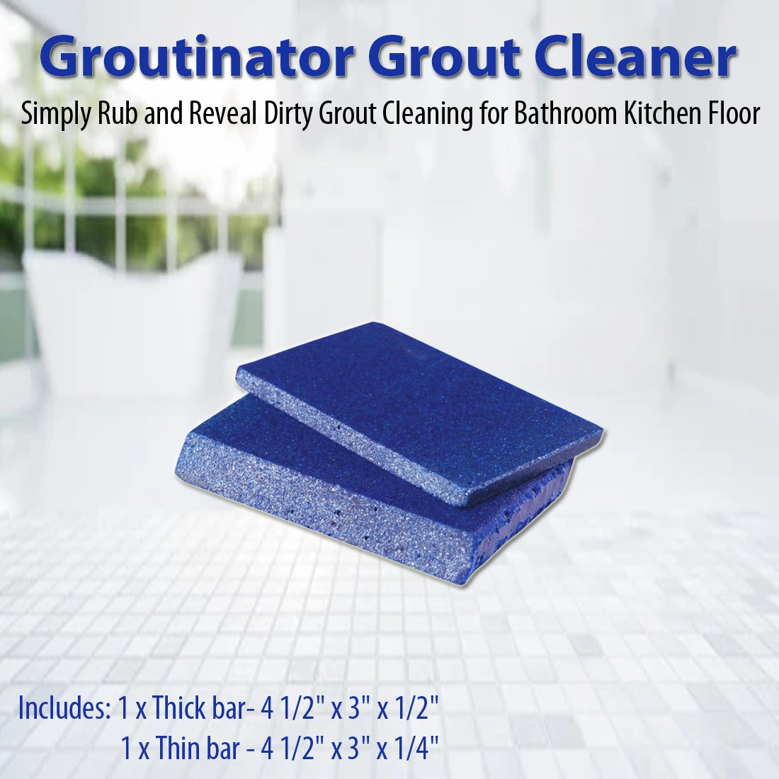 Groutinator Grout Cleaner – Simply Rub And Reveal Clean
